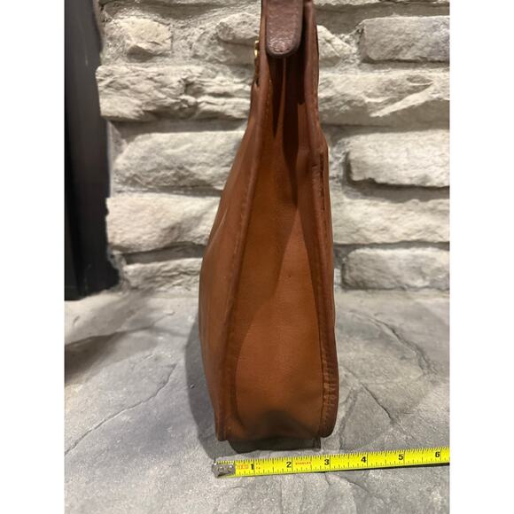 Vintage COACH Andrea Slim Shoulder Bag 9073 Hand Bag Purse Brown Leather Patina - Picture 3 of 16